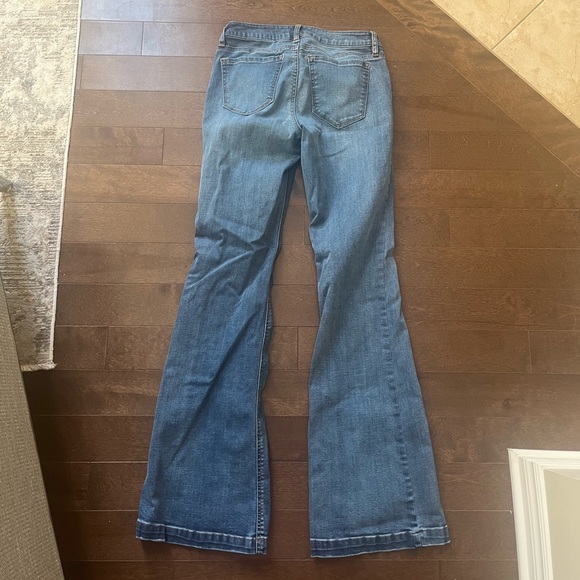 Medium Wash Low Rise Flare Jeans - Picture 4 of 4